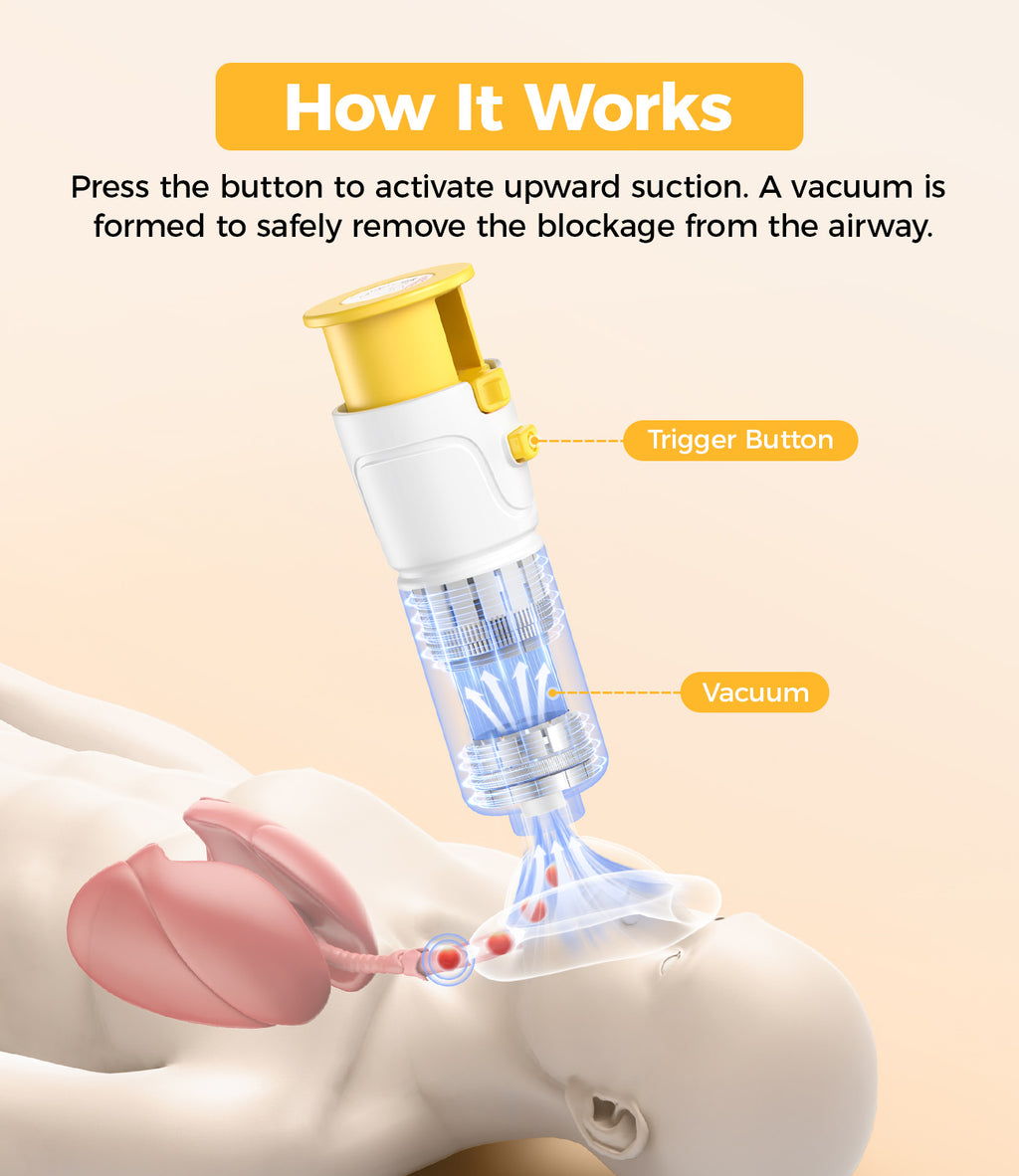 Mumany Automatic One-Button Anti Choking Device Airway Clear Pump for Adults & Kids(Yellow)