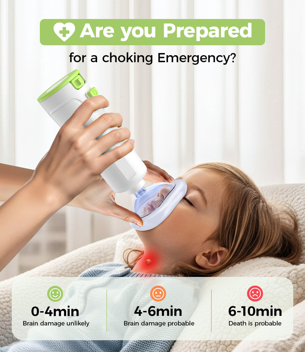 Mumany Automatic One-Button Anti Choking Device Airway Clear Pump for Adults & Kids (Green)